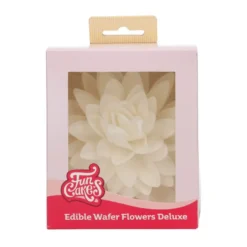 FunCakes Esspapier -Blume Deluxe Pfingstrose Weiß 12,5cm
