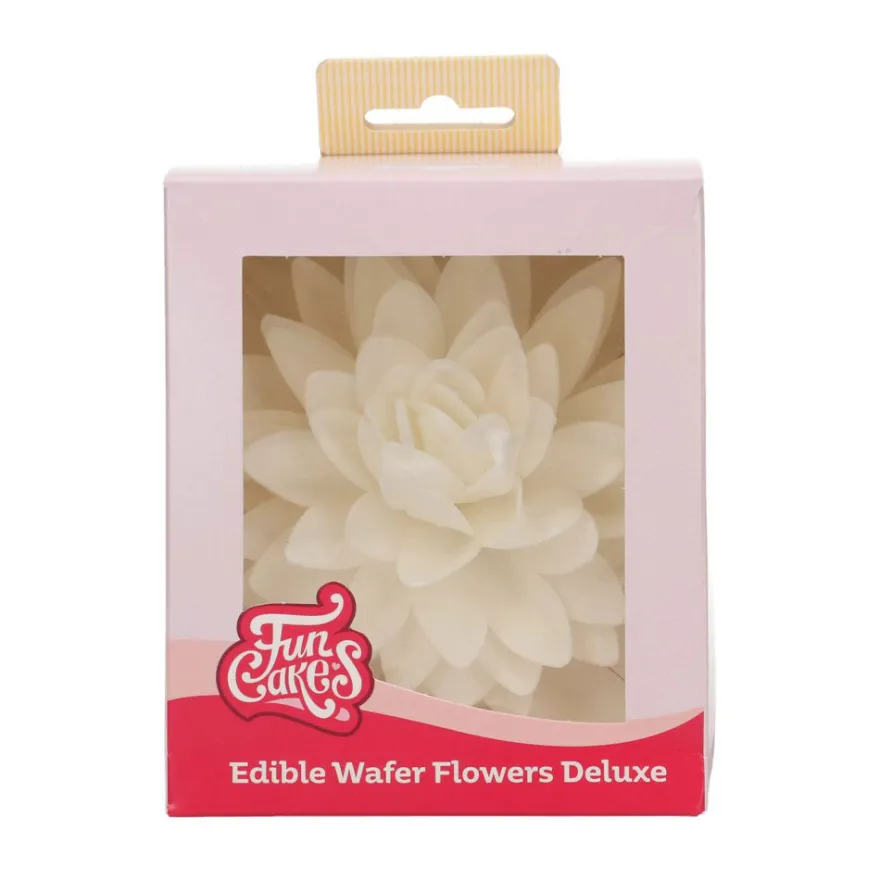 FunCakes Esspapier -Blume Deluxe Pfingstrose Weiß 12,5cm