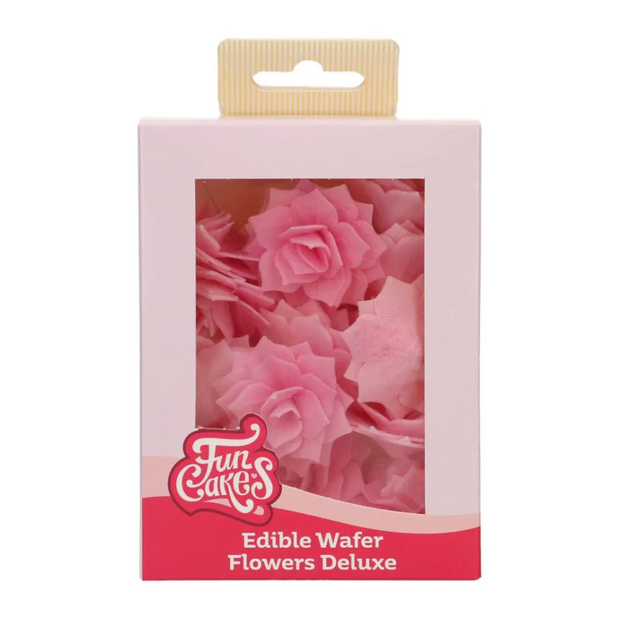 FunCakes Esspapier -Blume Deluxe Rose Rosalia Rosa 15 Stück