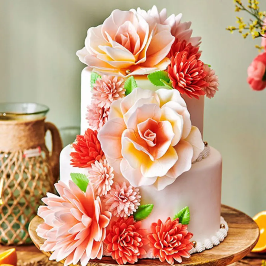 FunCakes Esspapier -Blume Deluxe Rose Rosalia Weiß 15 Stück