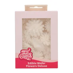 FunCakes Esspapier -Blume Pom Poms weiß 12 Stück