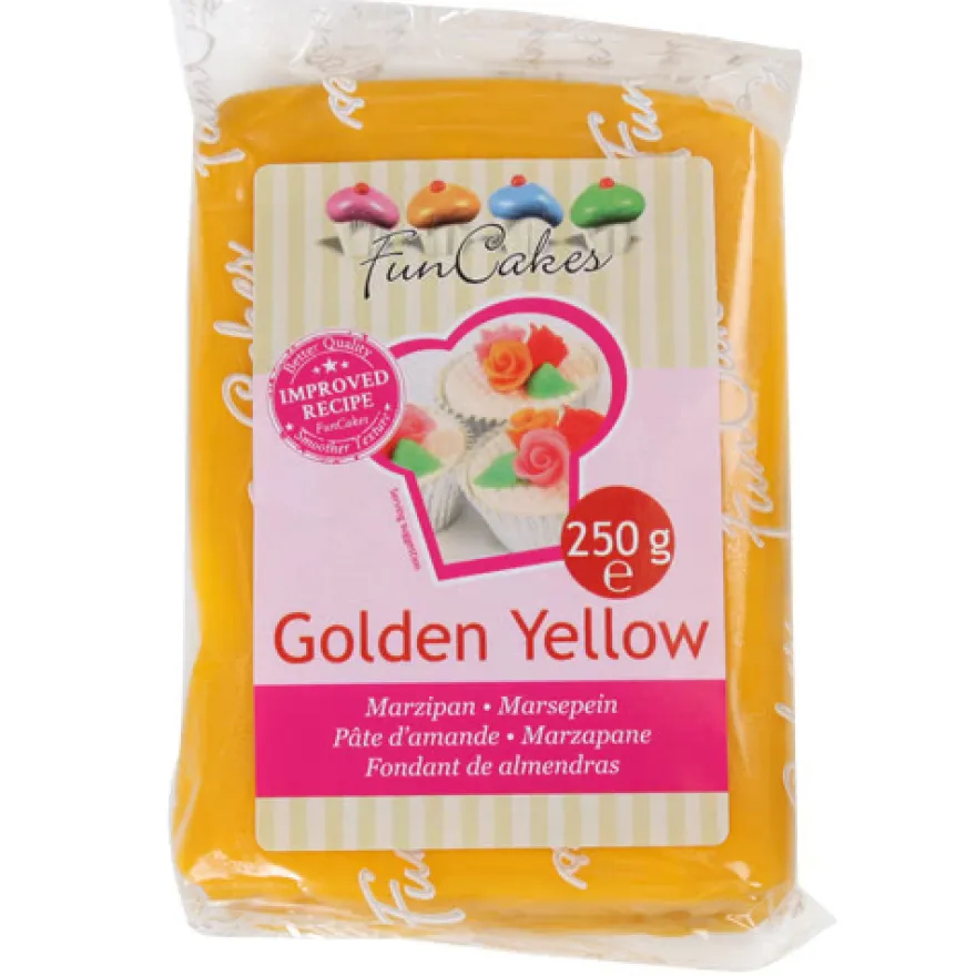 FunCakes feines Marzipan Golden Yellow 250 g