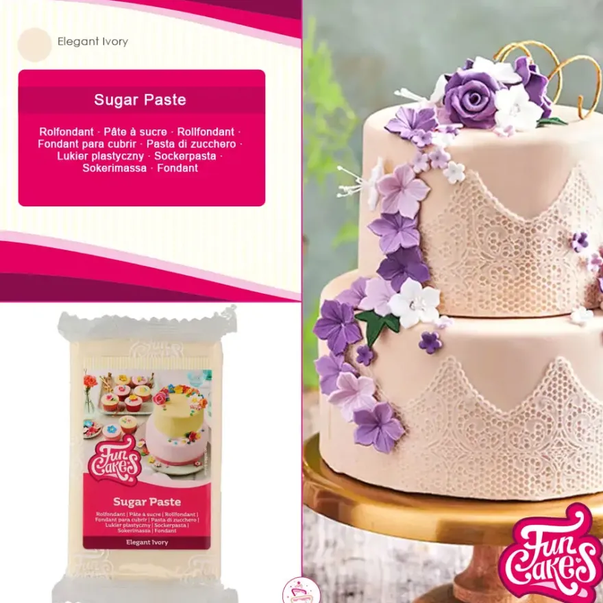 Funcakes Fondant Elfenbein - Elegant Ivory 250g