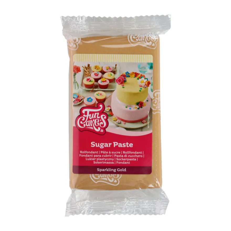 Funcakes Fondant Gold Sparkling 250g