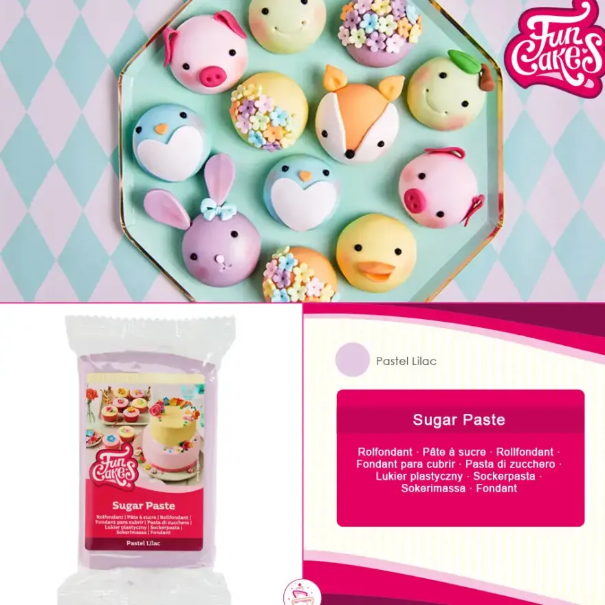 Funcakes Fondant Pastel Lilac 250g