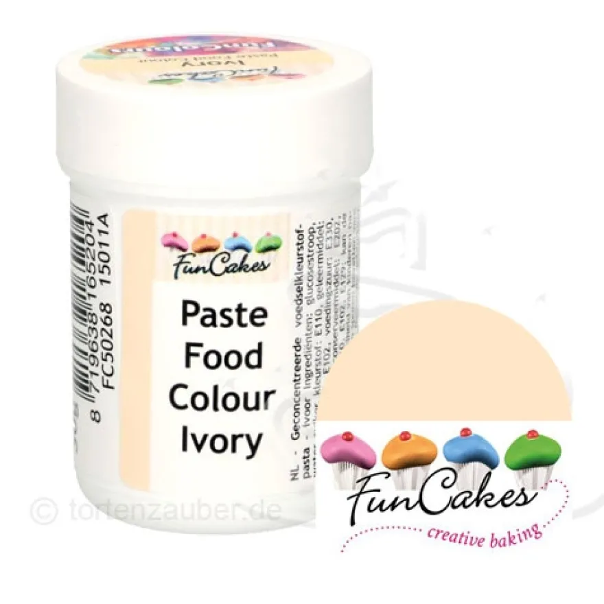 Funcakes Funcolours Pastenfarbe - Ivory 30g