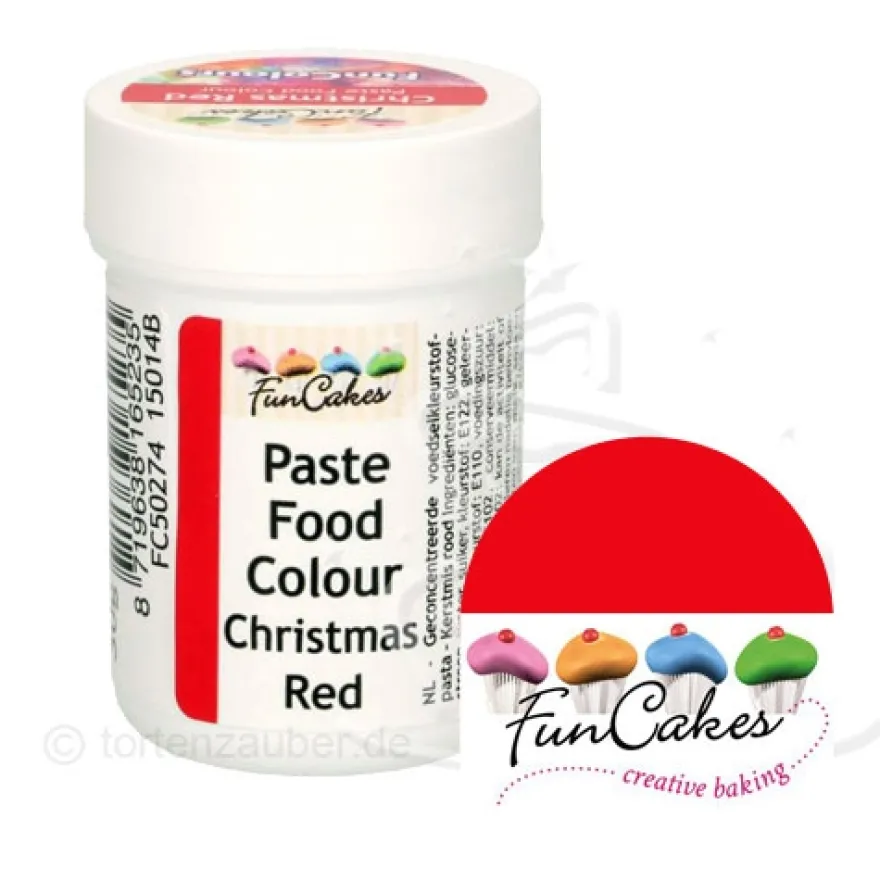 Funcakes Funcolours Pastenfarbe - Christmas Red 30g