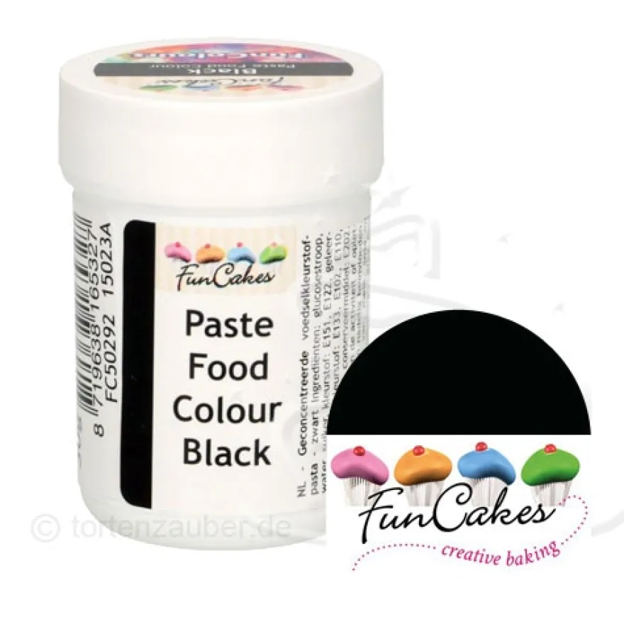 Funcakes Funcolours Pastenfarbe - Black 30g