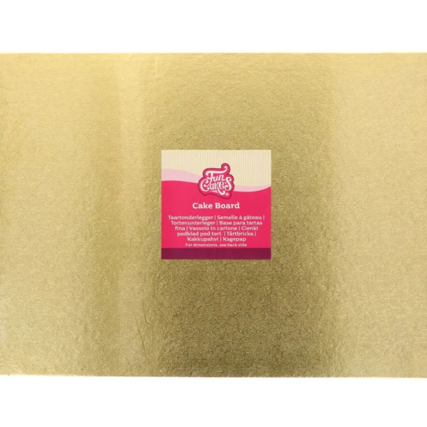 Funcakes Hardboard Rechteck 45 x 35cm Gold