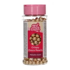 FunCakes Knusprige Choco Perlen - Metallic Gold 60g