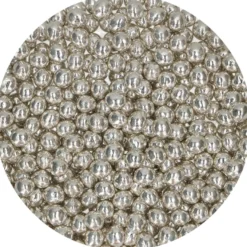 FunCakes Knusprige Schokoperlen - Metallic Silber 60g