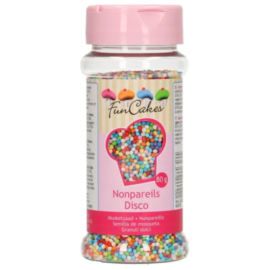 FunCakes Nonpareils Zuckerperlen – Disco Mix 80g