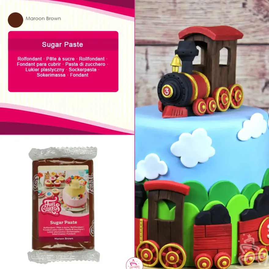 FunCakes Rollfondant Maroon Brown - 250g
