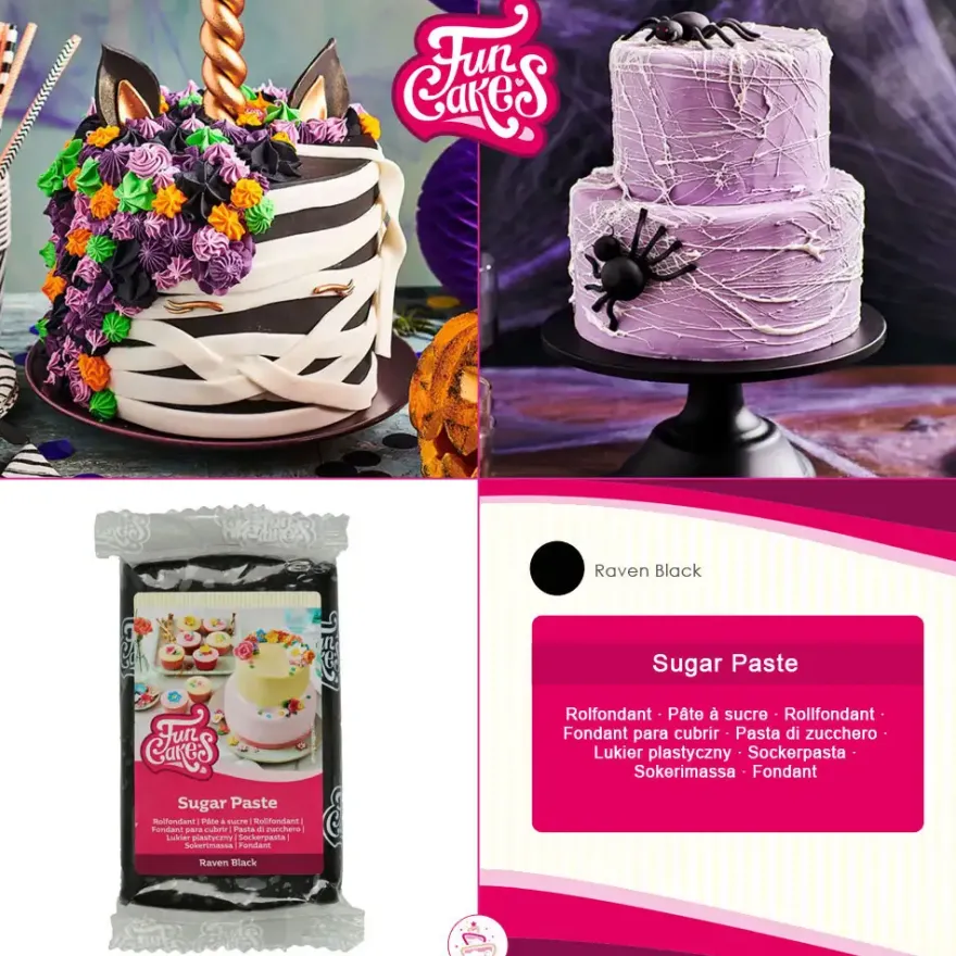 FunCakes Rollfondant Raven Black - 250g