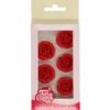 Funcakes Rosen aus Zucker - Rot 6 Stück