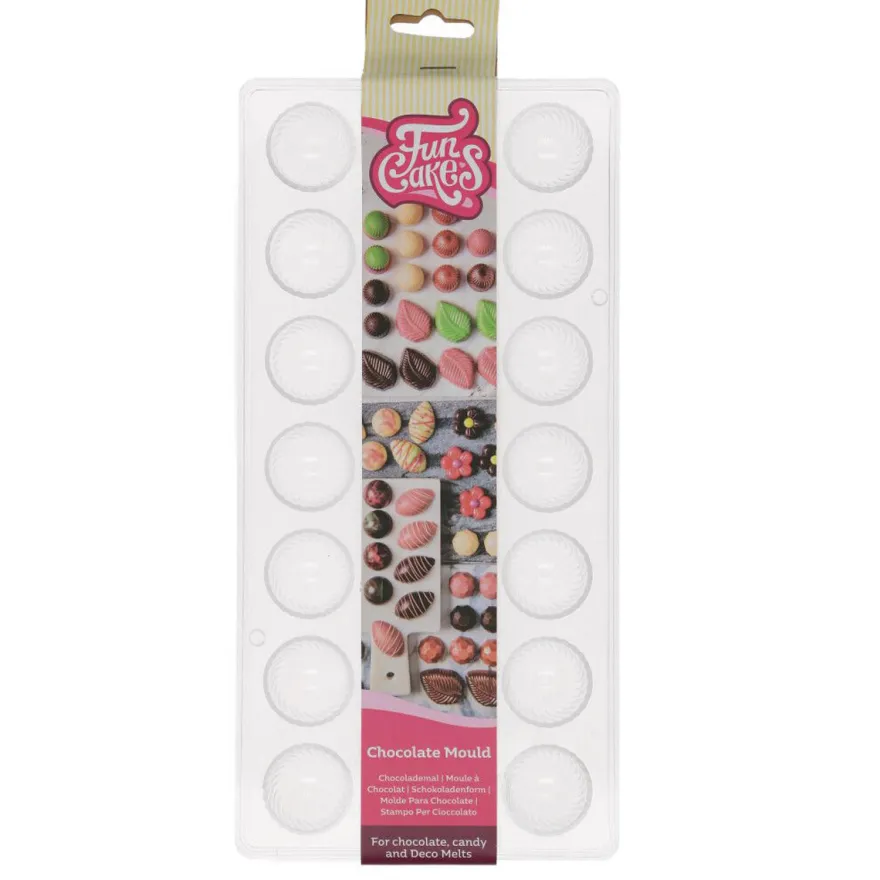 Funcakes Schokoladenform Praline - Twist Swirl