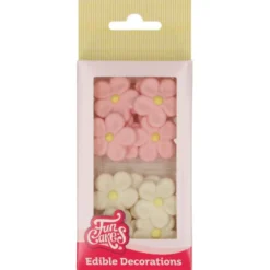Funcakes Zuckerblumen Daisies Rosa/weiß 12 Stück