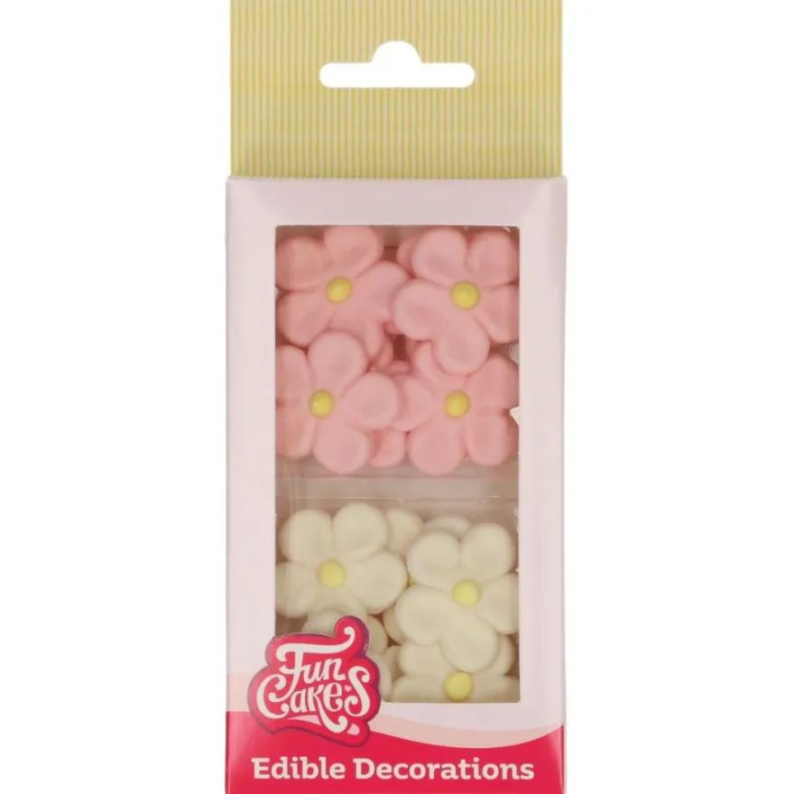 Funcakes Zuckerblumen Daisies Rosa/weiß 12 Stück