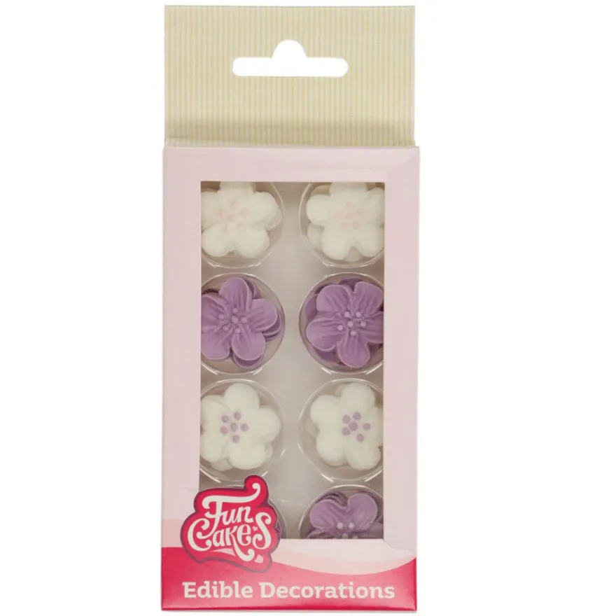 Funcakes Zuckerblumen Mix Lila 24 Stück