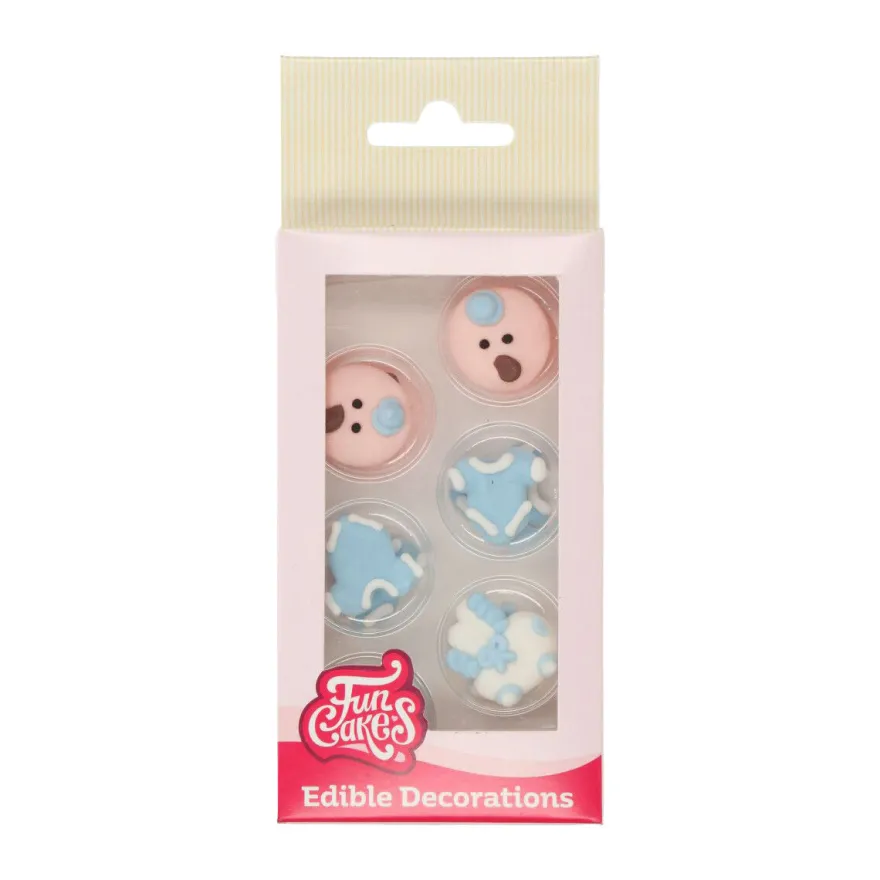 FunCakes Zuckerdekoration Baby Junge Set/12