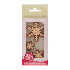 Funcakes Zuckerdekoration Eiskristall - Bronze 12 Stück