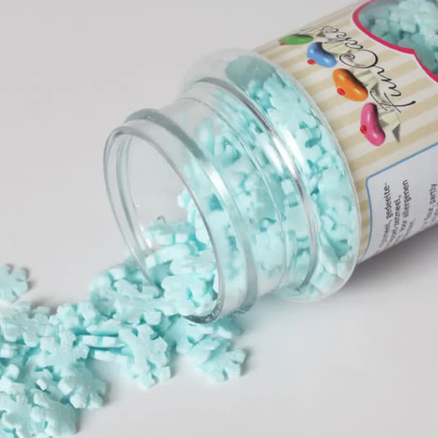 Funcakes Zuckerdeko Schneeflocken Blau