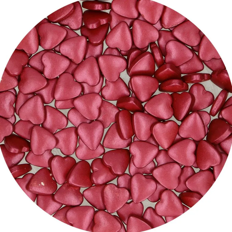 Funcakes Zuckerdeko Streudeko - Herzen Bordeaux