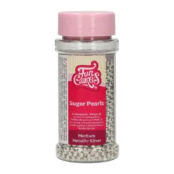 FunCakes Zuckerperlen Metallic Silver 80g