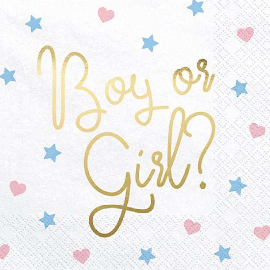 Gender Reveal Servietten - Boy or Girl?