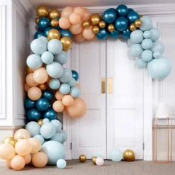 Ginger Ray Ballonbogen - Chrome, Peach & Mint