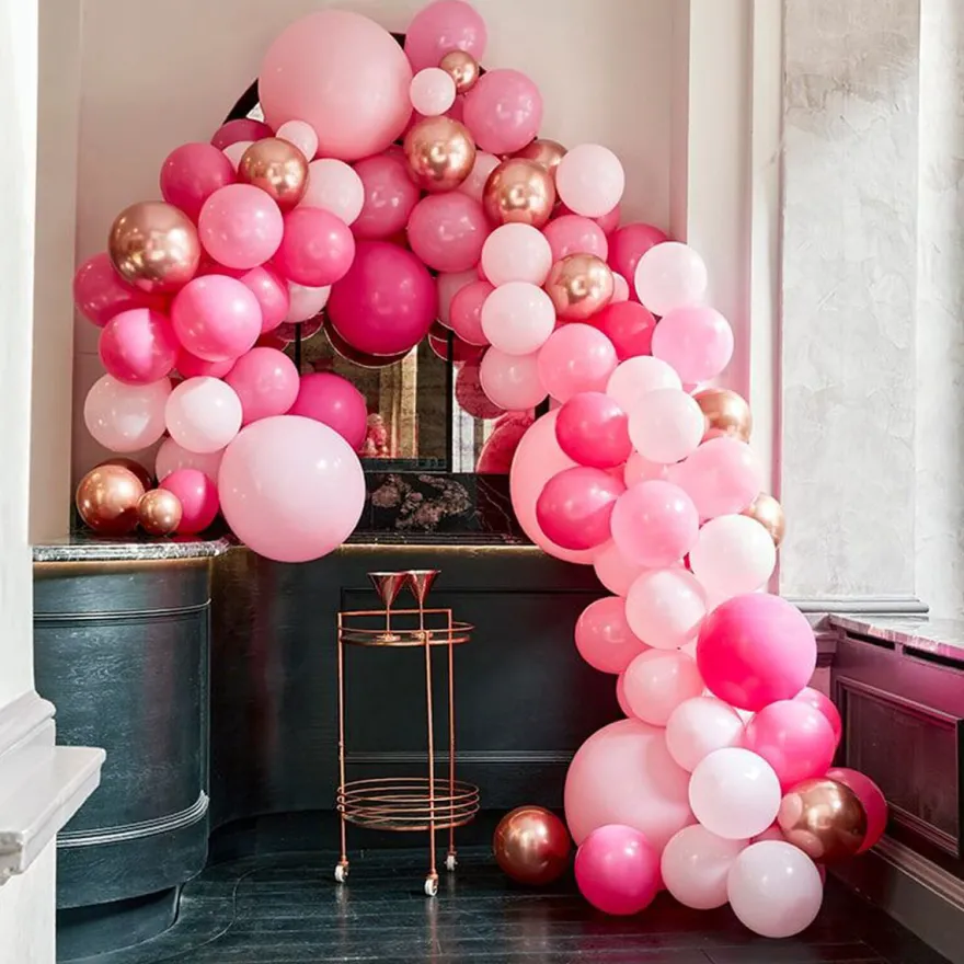 Ginger Ray Ballonbogen - Pink / Rosa Backdrop Kit