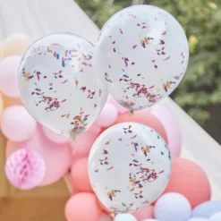 Ginger Ray doppellagige Luftballon - Rainbow Konfetti