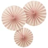 Ginger Ray Fächerdekoration - Papierrosetten Rosa