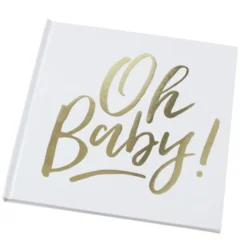 Ginger Ray Gästebuch Oh Baby Gold