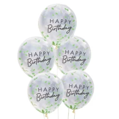 Ginger Ray Happy Birthday Ballon - Blatt Konfetti