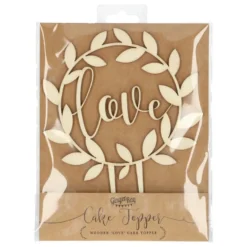 Ginger Ray Holz Cake Topper - Love - Rustic Country
