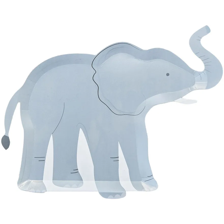 Ginger Ray Let´s go wild Pappteller - Elefant