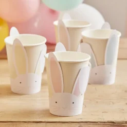 Ginger Ray Pappbecher Easter Bunny - Hase 8 Stück