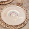 Ginger Ray 8 Pappteller - Regenbogen Happy Everything