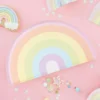 Ginger Ray 8 Pappteller - Regenbogen