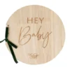 Ginger Ray rundes Baby- Gästebuch aus Holz