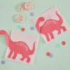 Ginger Ray Servietten - Dino Pink 16 Stück