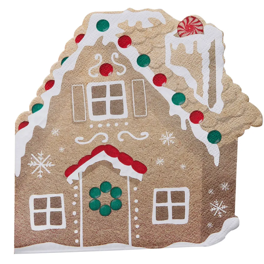 Ginger Ray Servietten - Lebkuchenhaus 16 Stück