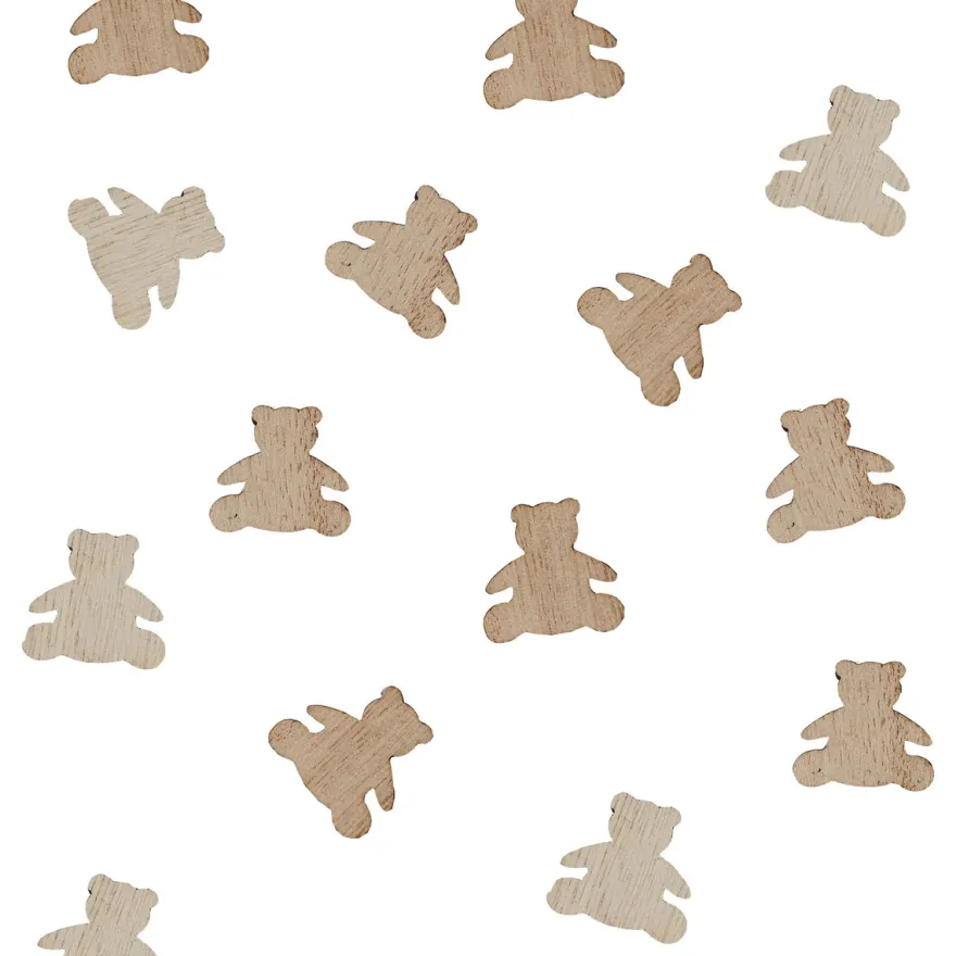 Ginger Ray Tischkonfetti Teddybär - Holz