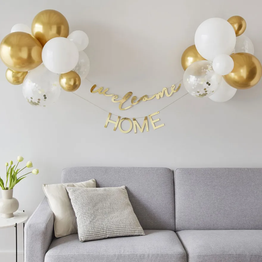 Ginger Ray Wimpel mit Ballons - Welcome Home