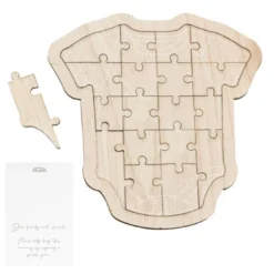 Gästebuch alternative Baby Shower Babybody - Holz