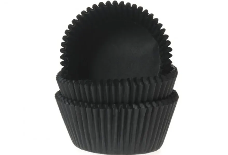 House of Marie Baking Cups - Black 50 Stück
