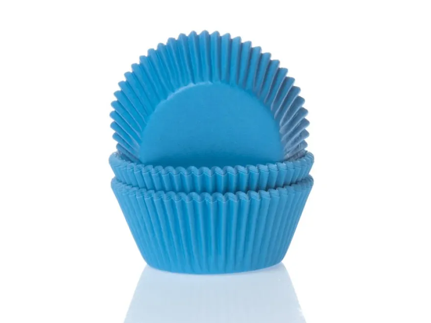 House of Marie Baking Cups - Cyan Blue 50 Stück