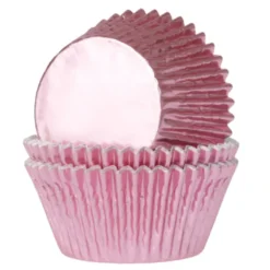 House of Marie Baking Cups Folie Babyrosa 24 Stück