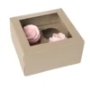 House of Marie Cupcake Schachtel 4 - Kraft pk/2